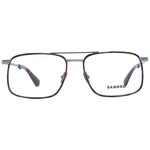Sandro Gray Men Glasses Frame in metal full-rim aviator style with demo lenses, size 56-17-140. Includes branded case.