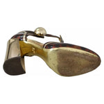 Dolce & Gabbana Gold Leopard T-strap Pumps Sandals Shoes LA7775-41