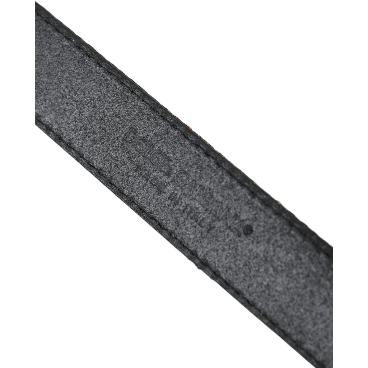 Dolce & Gabbana Gold Jacquard Stripes Silver Metal Buckle Belt