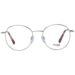 Maje Gold Women Glasses Frame with round stainless steel full-rim design, demo plastic lenses, and branded case included.