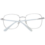 Sandro Silver Women Glasses Frame in stainless steel, full-rim square style with demo lenses, size 52-18-140, includes branded case.