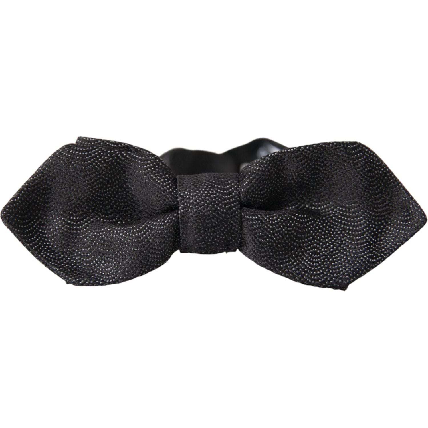 Dolce & Gabbana Black Silk Adjustable Neck Men Bow Tie