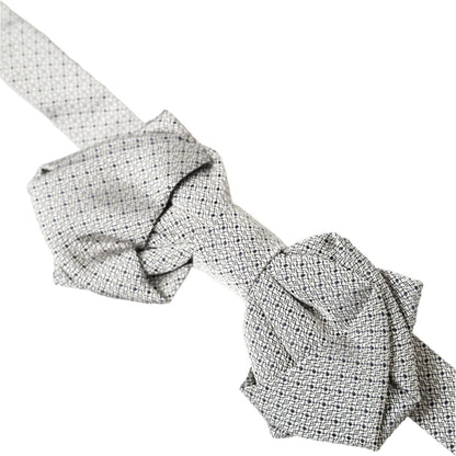 Dolce & Gabbana Gray Silk Adjustable Neck Men Bow Tie