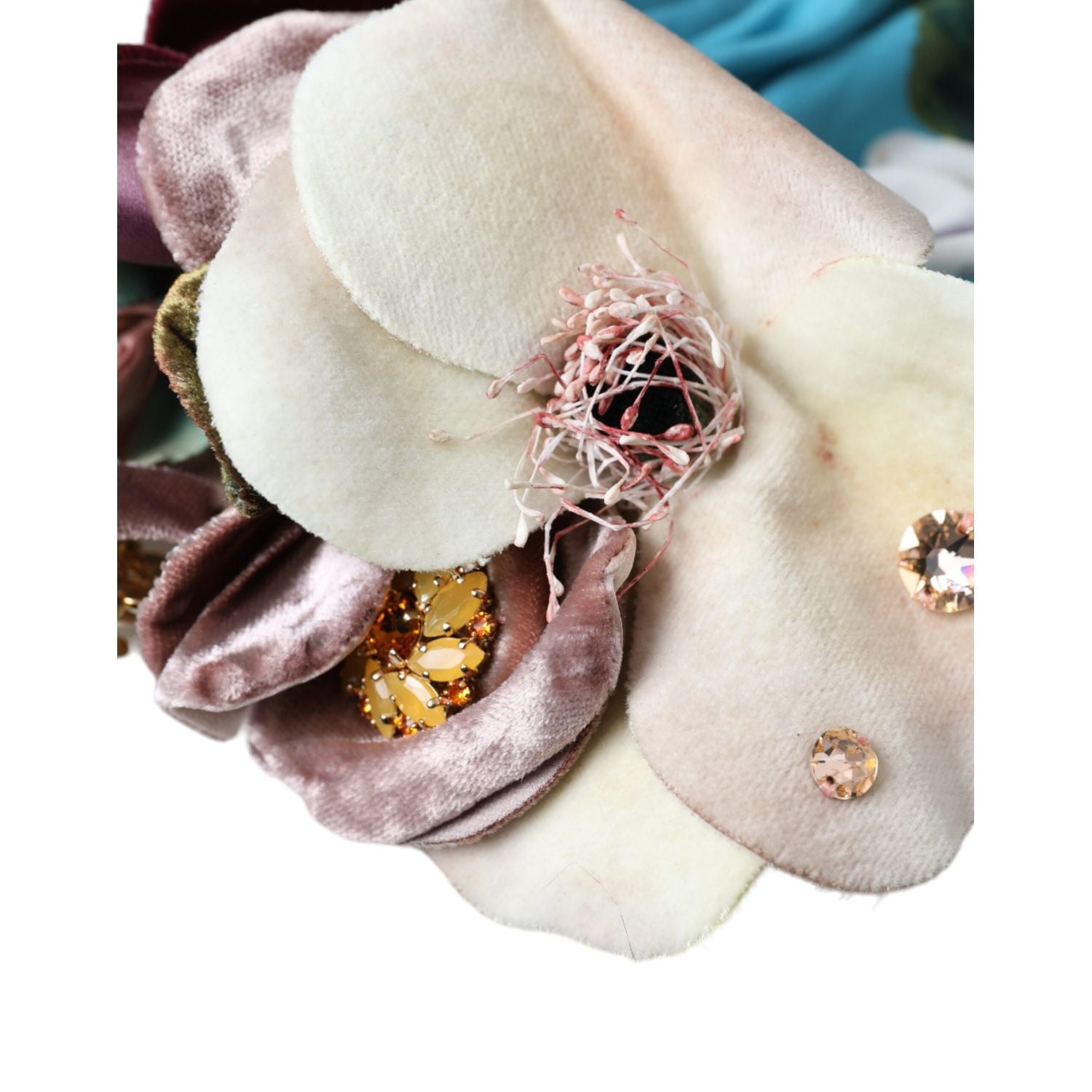 Dolce & Gabbana Blue Floral Motif Turban Head Hat Women