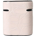 Dolce & Gabbana Light Pink Leather Metal Logo Plaque Airpods Case Dolce & Gabbana Light Gray