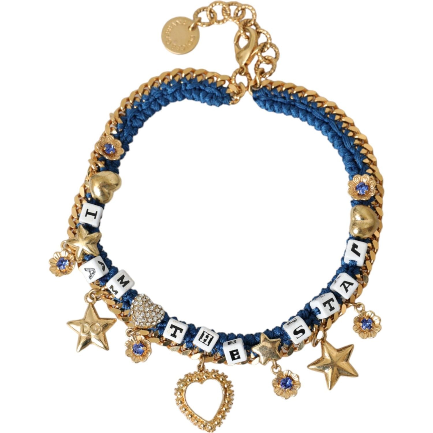 Dolce & Gabbana Gold Tone Brass Chain Iam The Star Bracelet