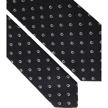 Dolce & Gabbana Black Logo Cotton Blend Adjustable Tie