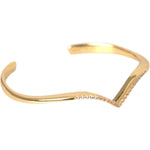 Nialaya Arched Wing Cuff Skyfall Gold CZ 925 Bracelet SMY10255-M