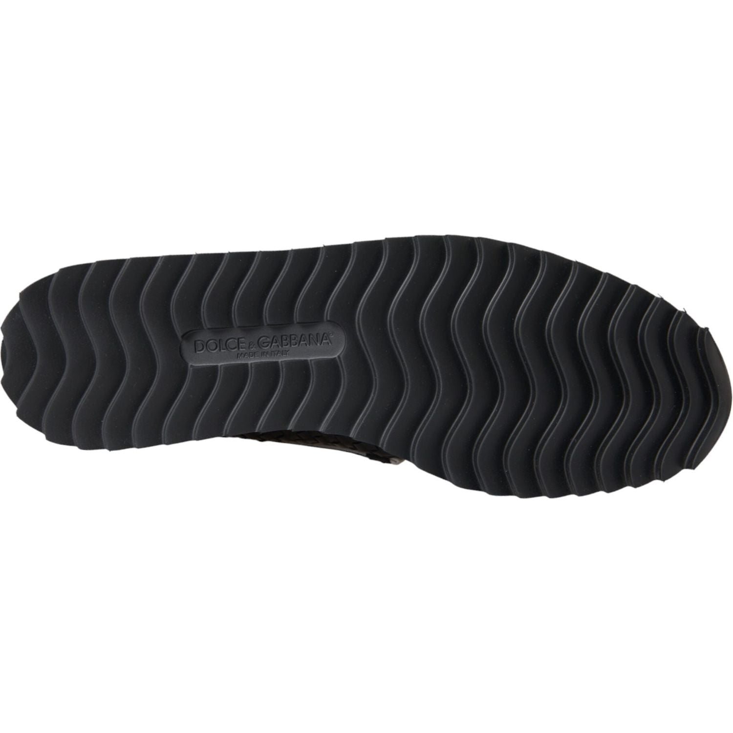 Dolce & Gabbana Black Woven Buffalo Leather Men Loafers Shoes