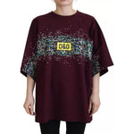 Dolce & Gabbana Bordeaux D&G Print Round Neck Cotton T-shirt Dolce & Gabbana Black