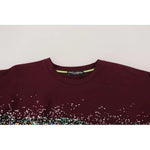 Dolce & Gabbana Bordeaux D&G Print Round Neck Cotton T-shirt Dolce & Gabbana Black