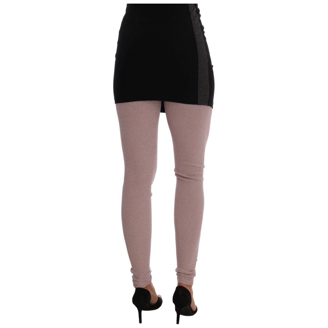 Dolce & Gabbana Pink Stretch Waist Tights Stockings