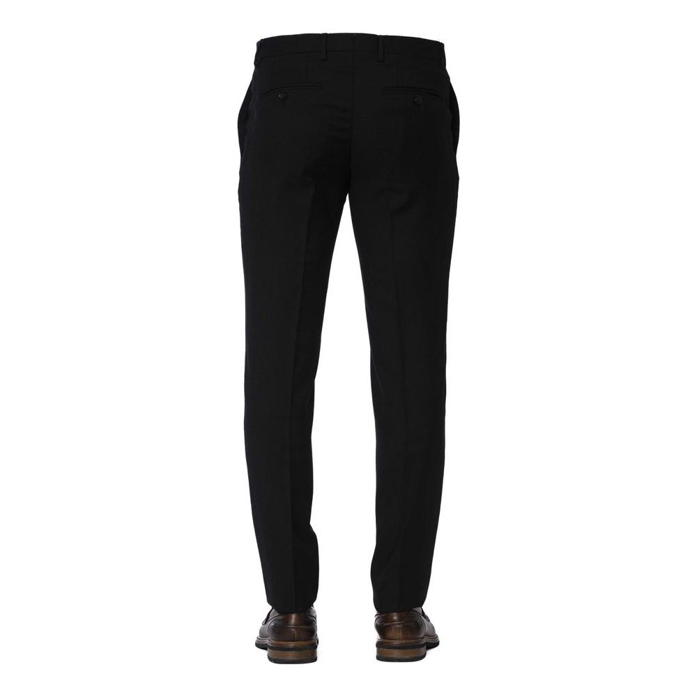 Trussardi Black Wool Men Trouser