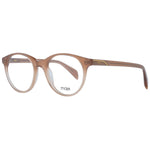 Maje Beige Women Glasses Frame in full-rim acetate, round style, demo lenses; size 49-19-140 with branded case included.