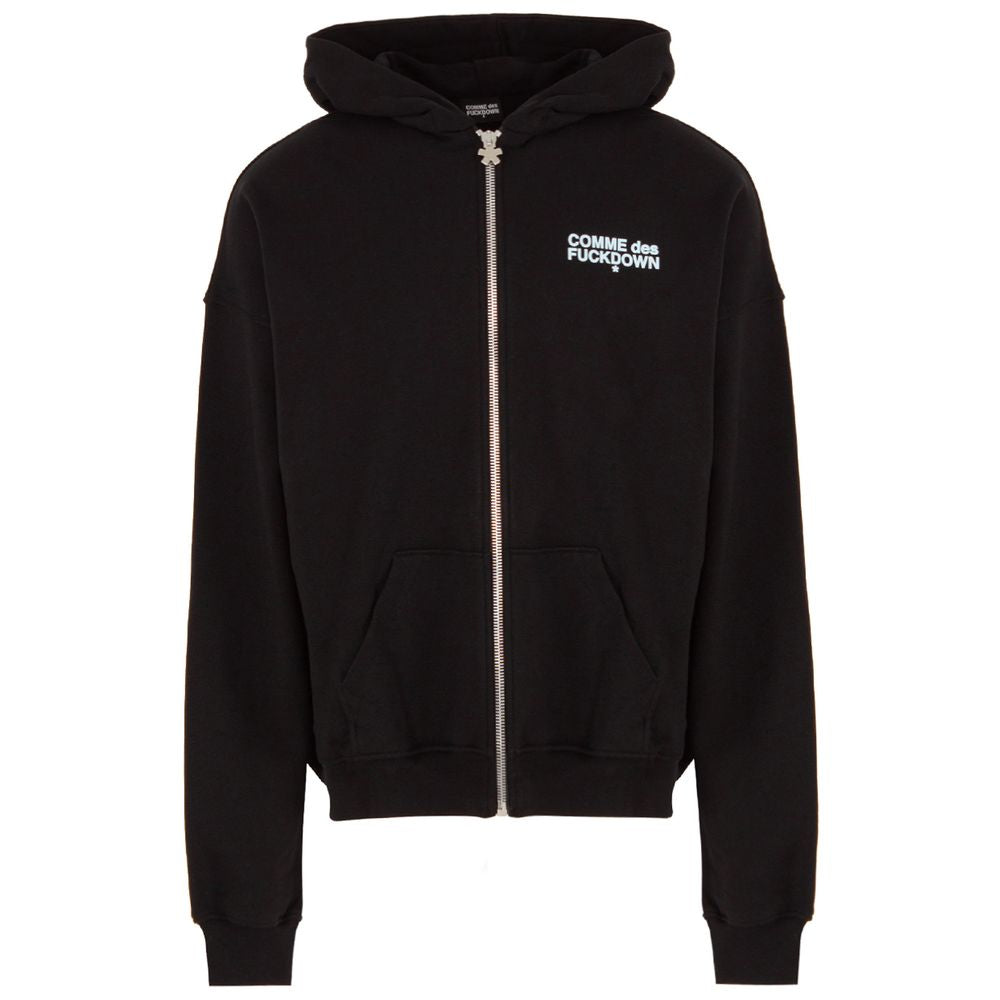 Comme Des Fuckdown Black Cotton Men's Hooded Sweatshirt