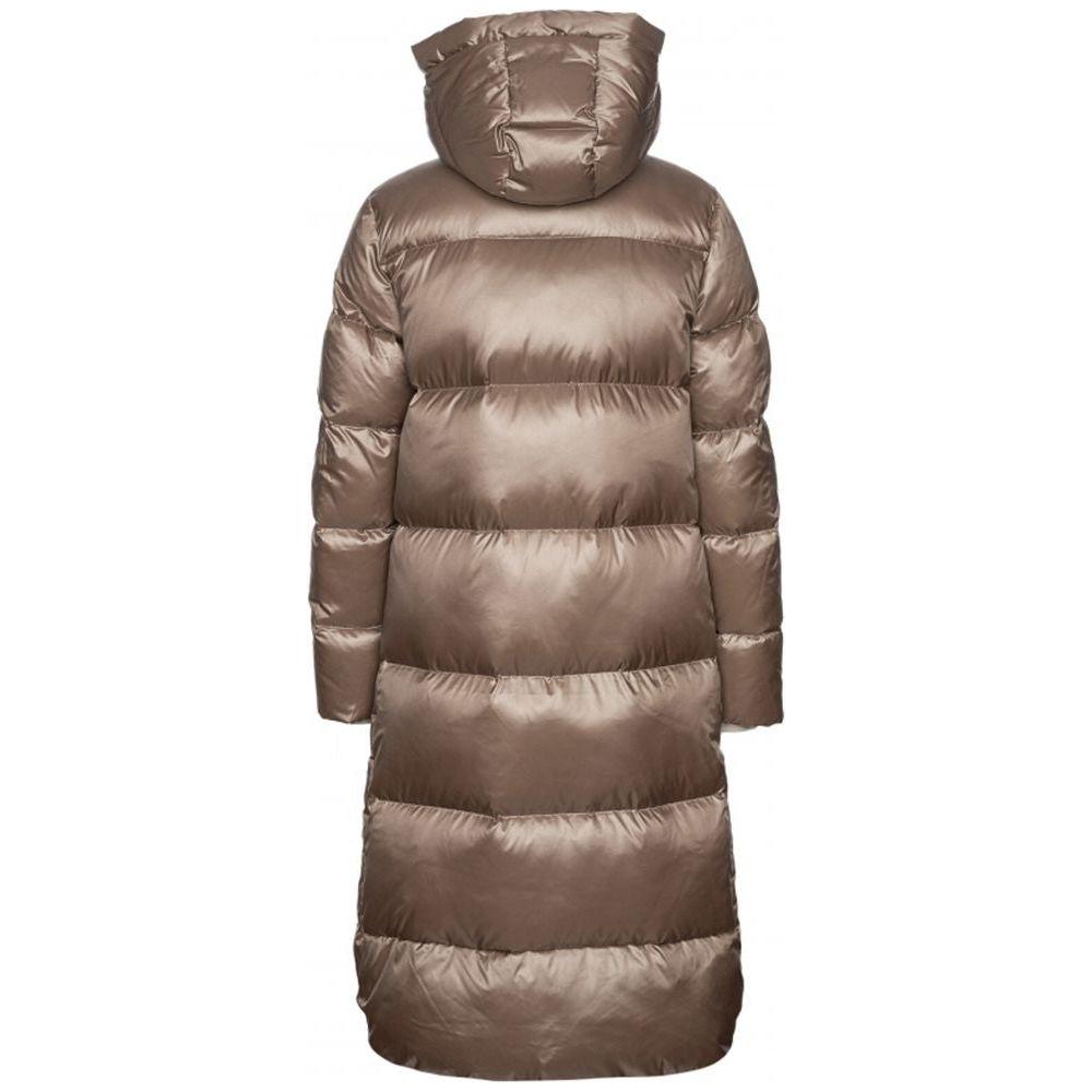 People Of Shibuya Beige Polyester Women's Quilted Jacket