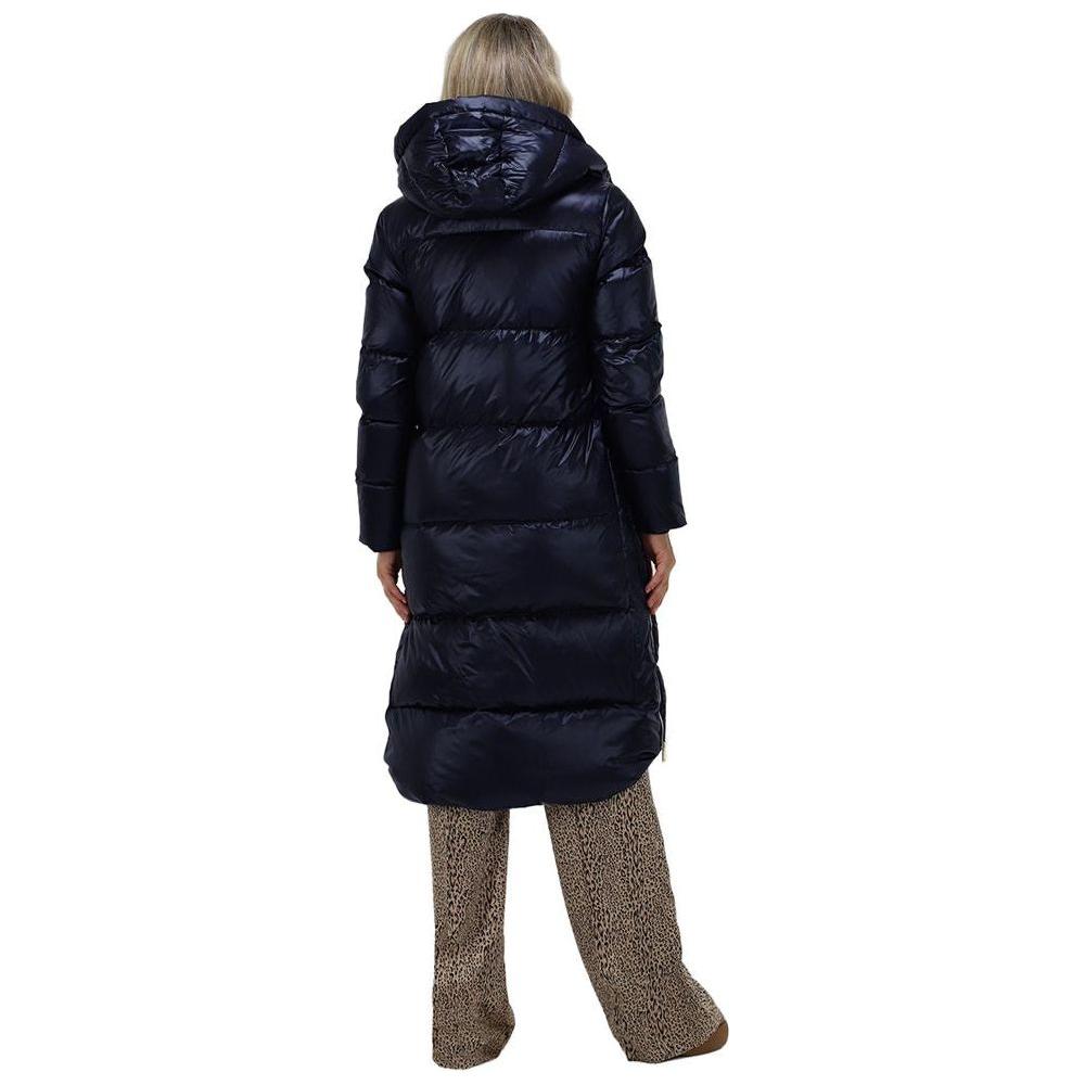 People Of Shibuya Blue Polyester Women's Quilted Down Jacket