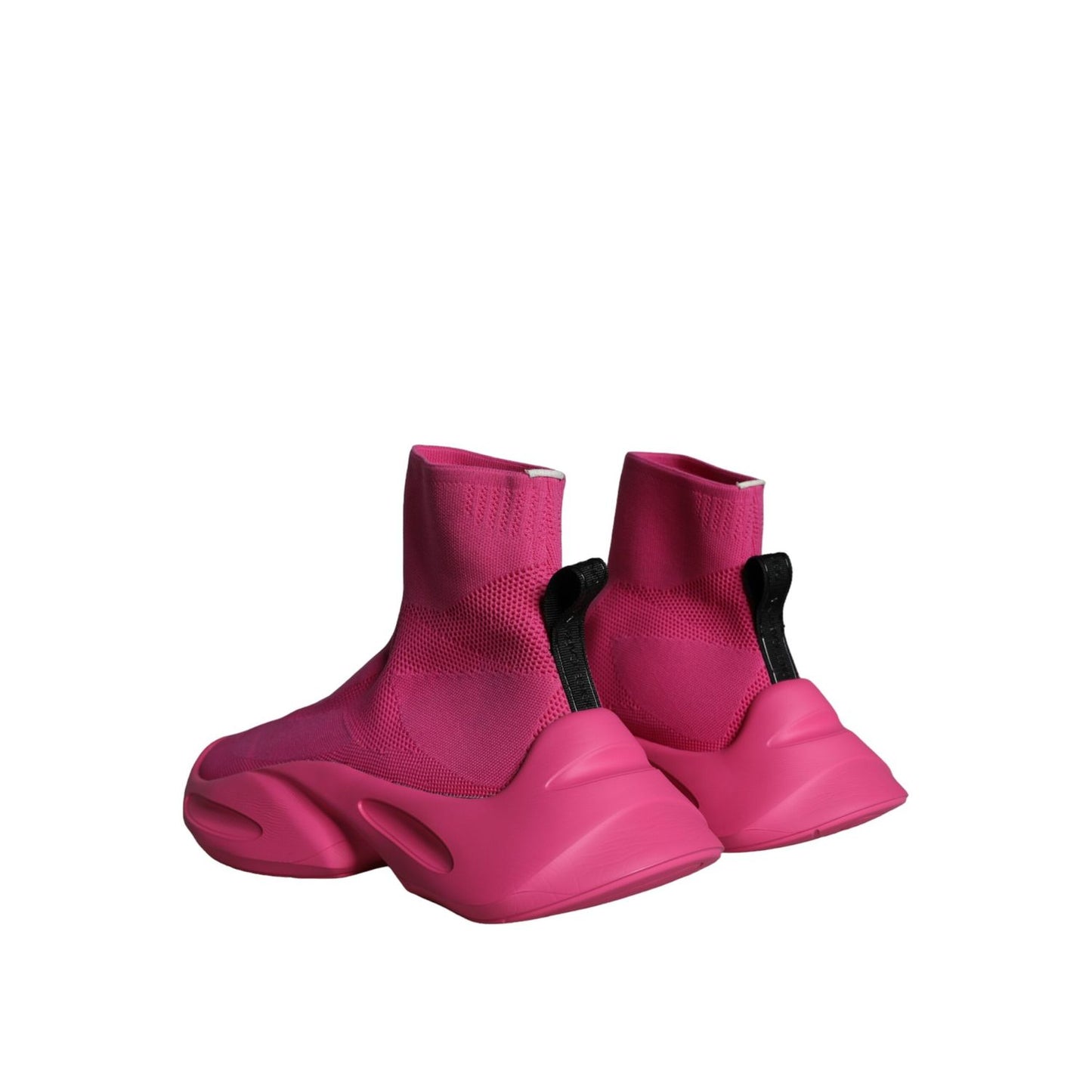 Dolce & Gabbana Pink Logo Print Slip On Socks Sneakers Shoes