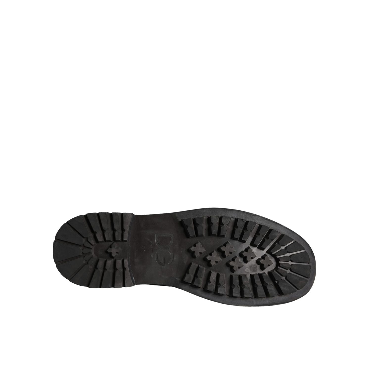 Dolce & Gabbana Black Lace Up Mid Calf Boots Men Shoes