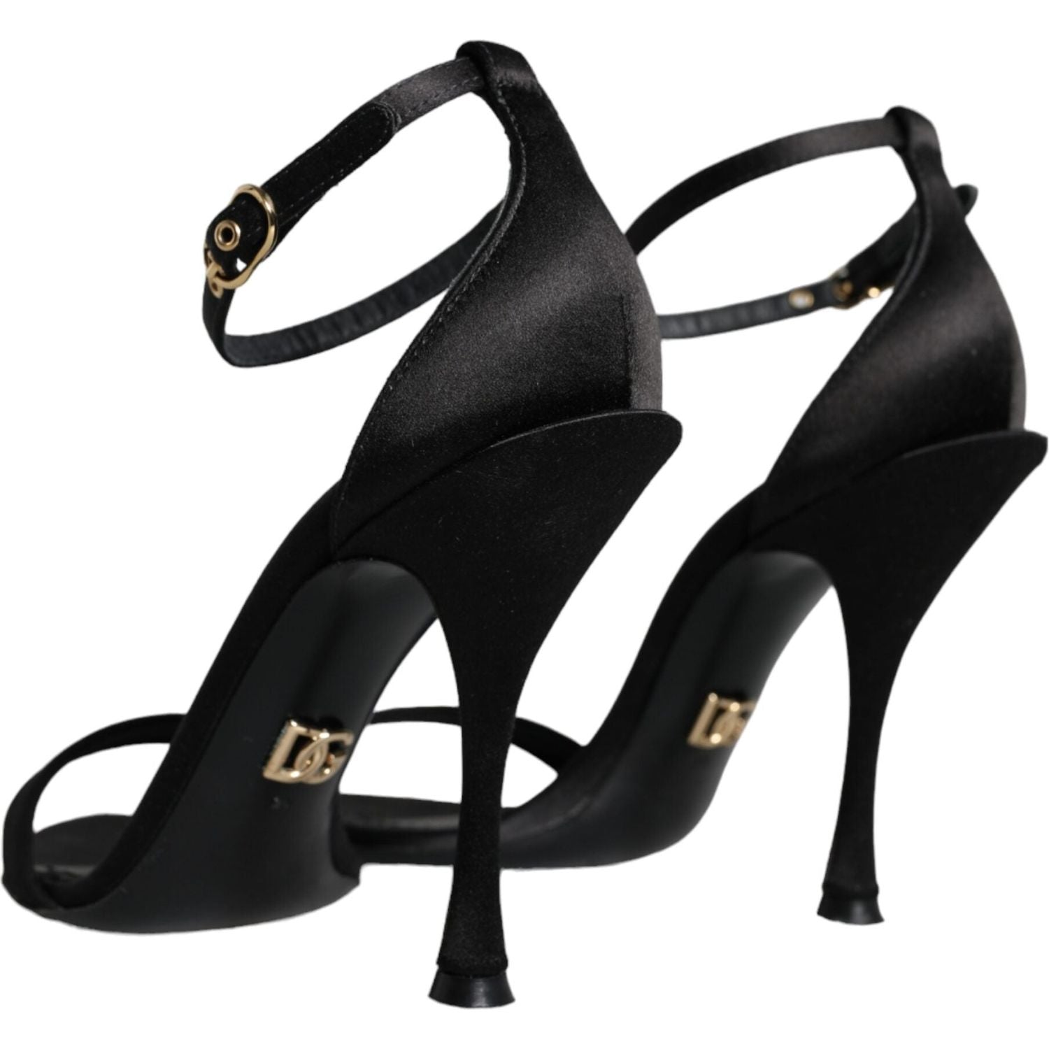 Dolce & Gabbana Black KEIRA Heels Ankle Strap Sandals Shoes
