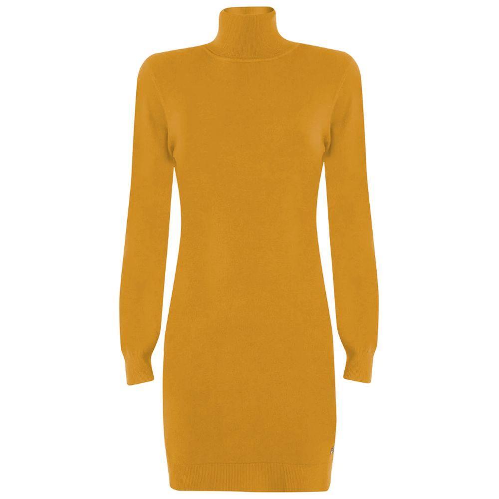 Yes Zee Yellow Viscose Dress YE-13721-XS