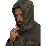Yes Zee Green Wool Men Jacket