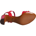 Dolce & Gabbana Fuchsia Leather Embellished Keira Sandals Shoes LA11426-36
