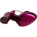 Dolce & Gabbana Fuchsia Leather Platform Logo Keira Sandals Shoes LA11488-39