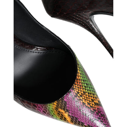 Dolce & Gabbana Multicolor Exotic Leather Heels Pumps Shoes