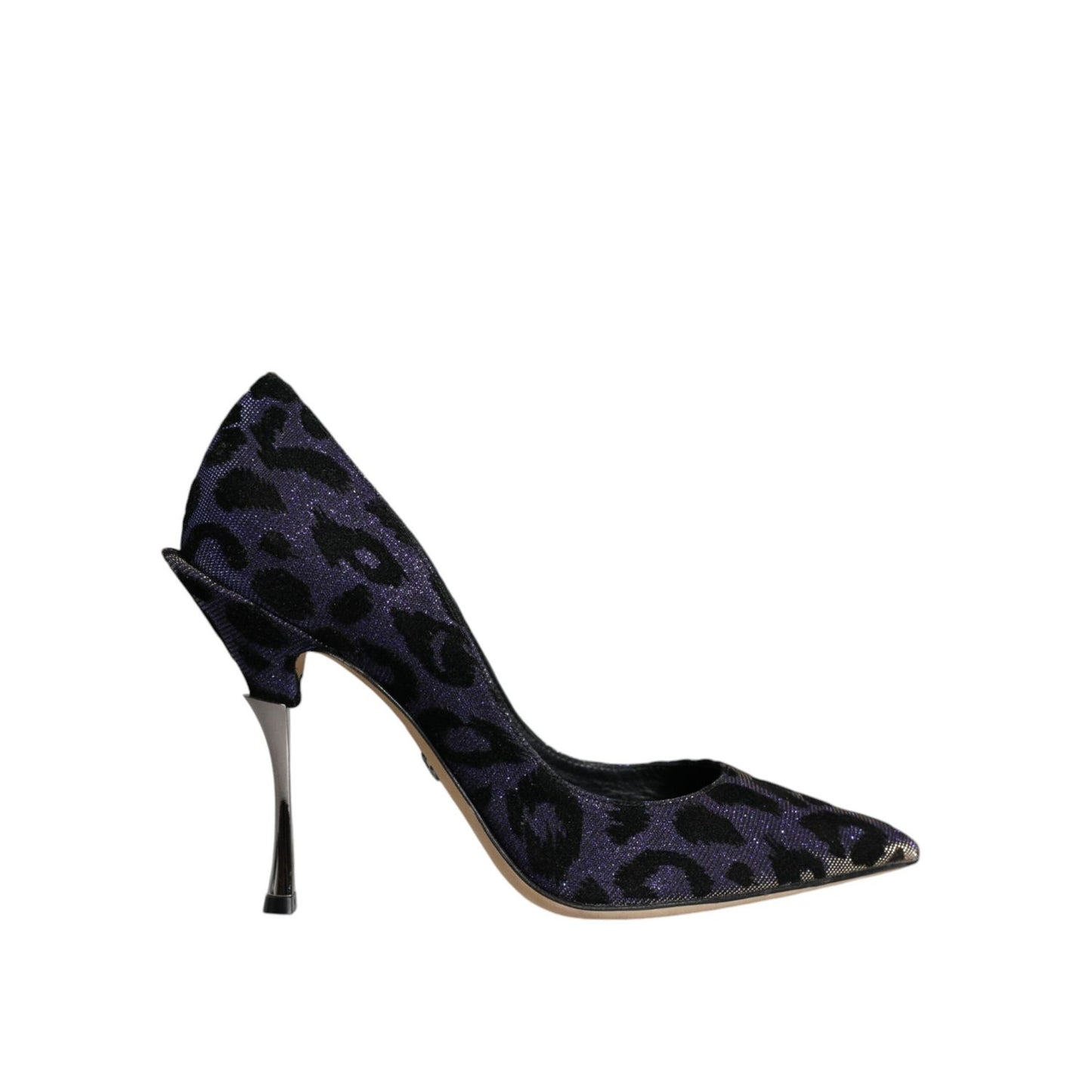 Dolce & Gabbana Violet Leopard Lurex High Heels Pumps Shoes