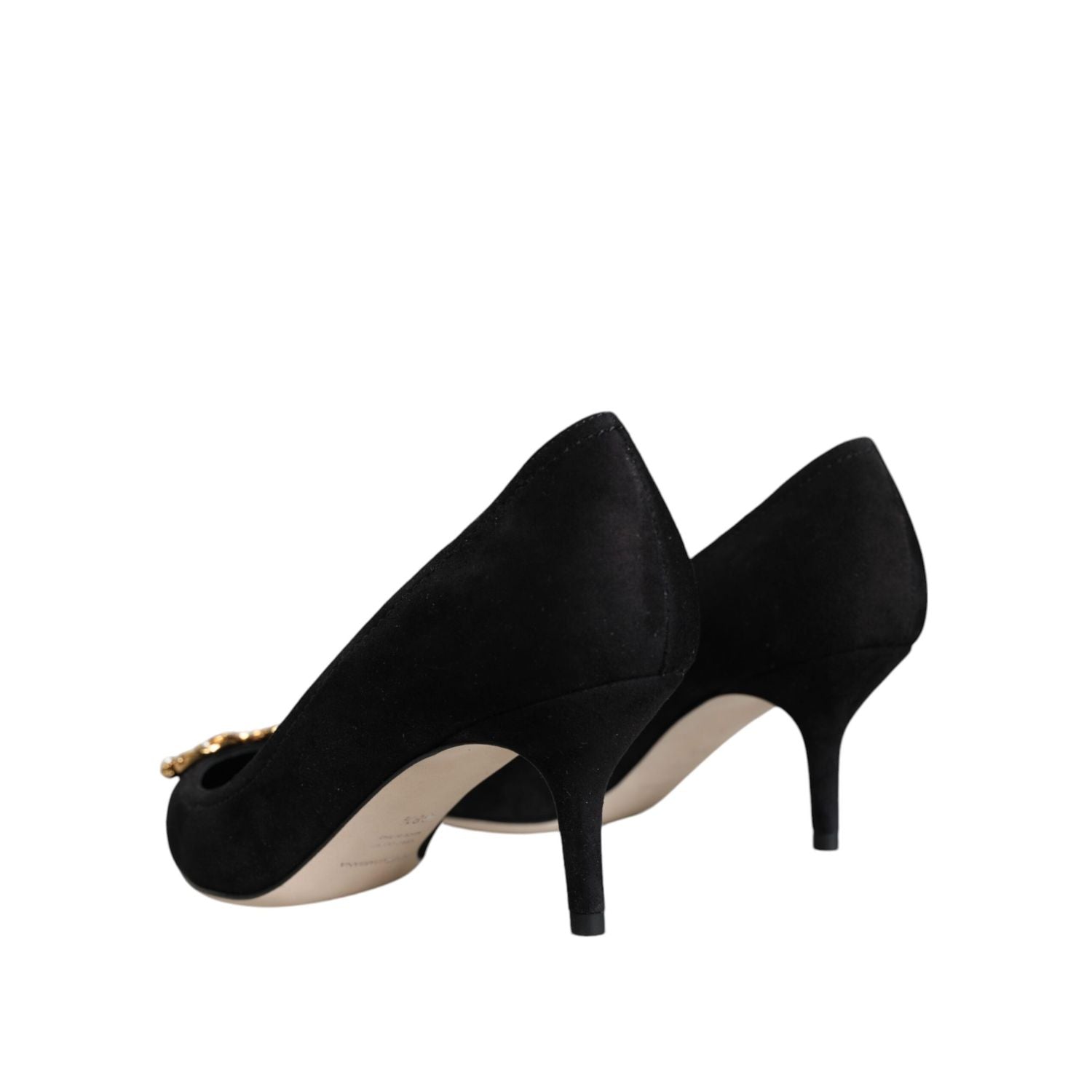 Dolce & Gabbana Black Amore Suede Bellucci Heels Pumps Shoes