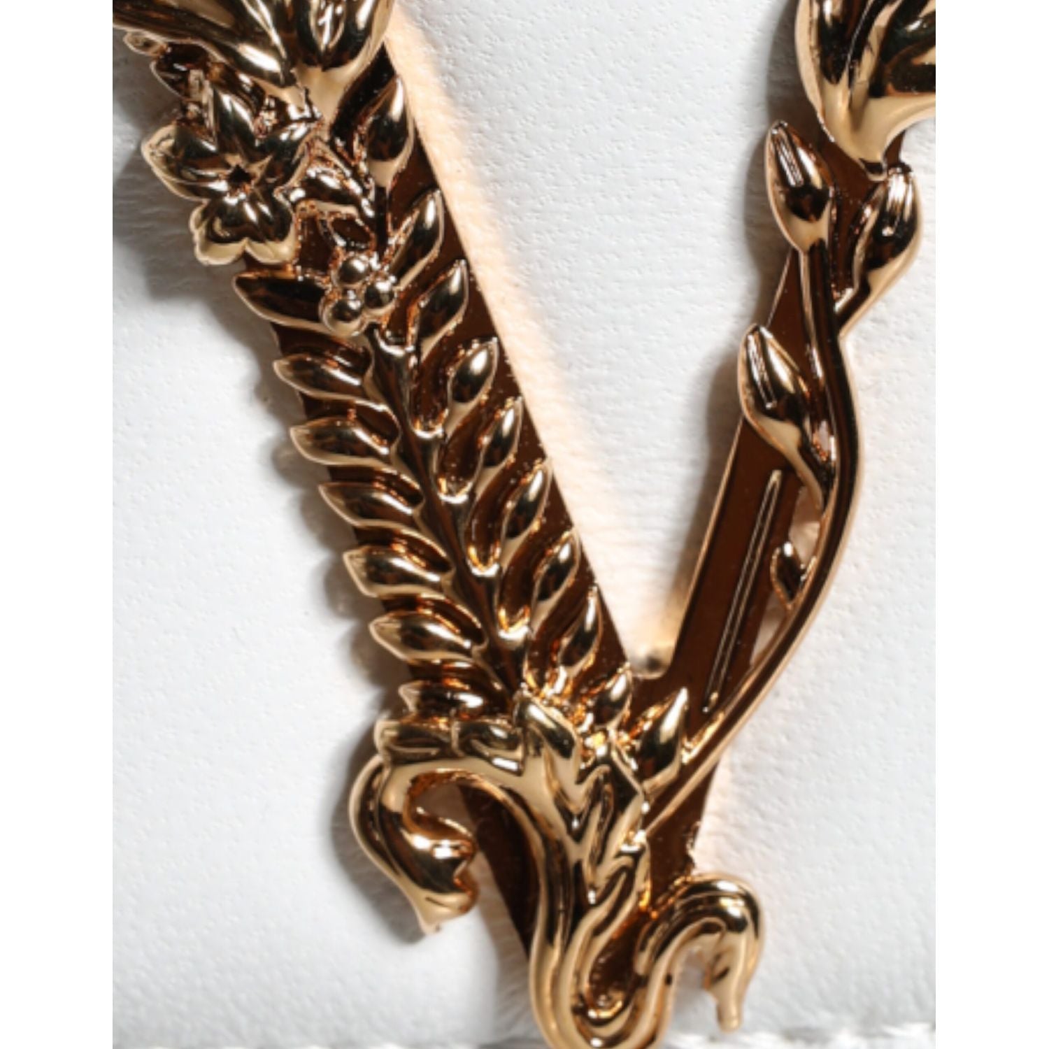 Versace White Quilted Nappa Leather Crossbody Shoulder Bag