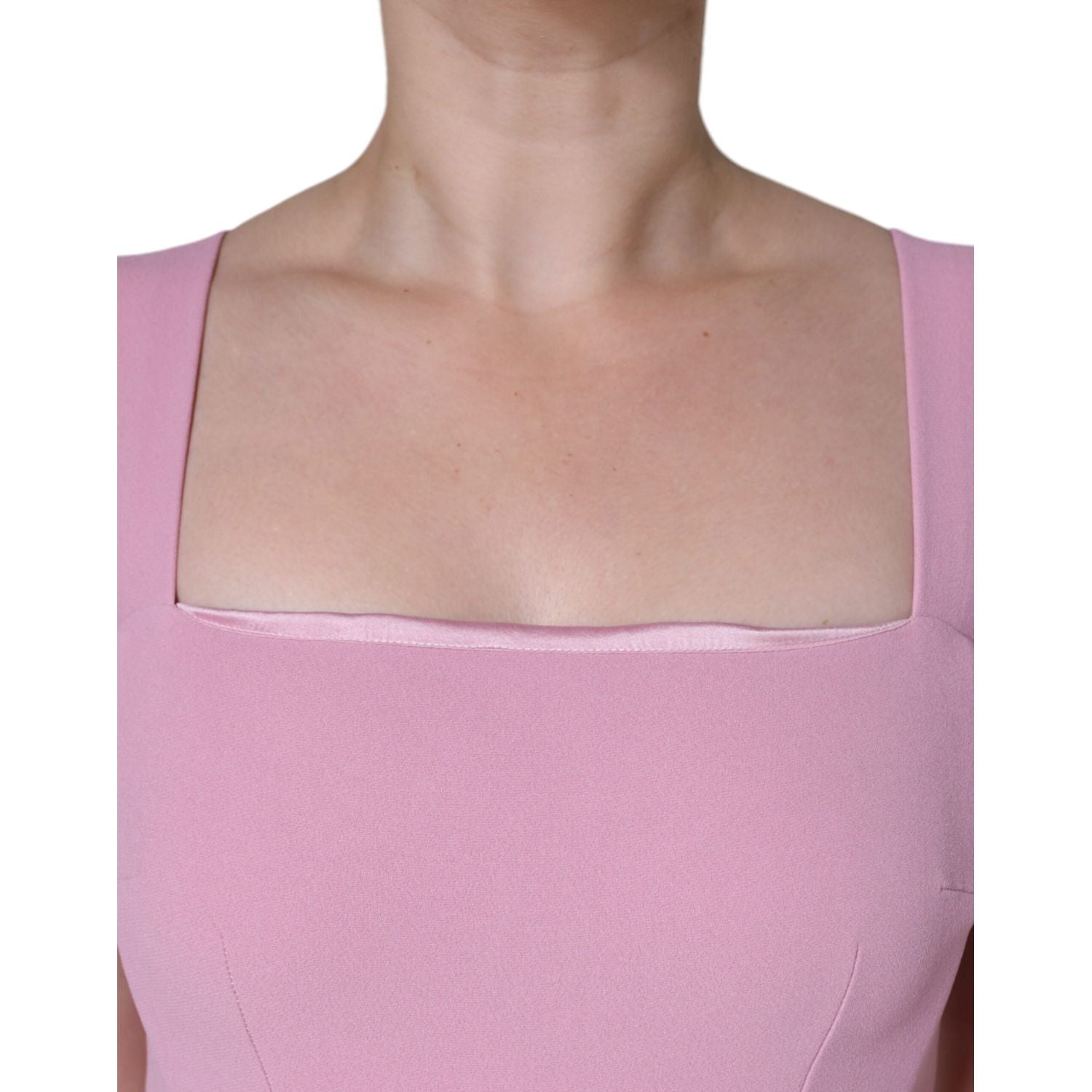 Dolce & Gabbana Pink A-line Flare Viscose Sleeveless Dress