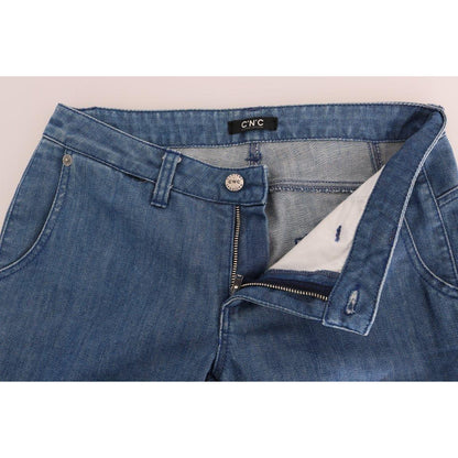 Costume National Blue Wash Cotton Slim Denim Jeans