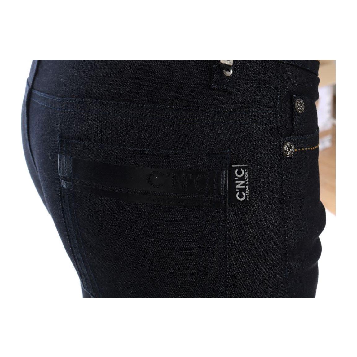 Costume National Blue Cotton Stretch Slim Fit Jeans