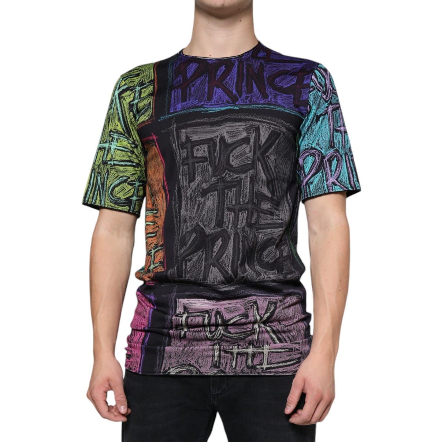 Dolce & Gabbana Multicolor Graphic Print Cotton T-shirt