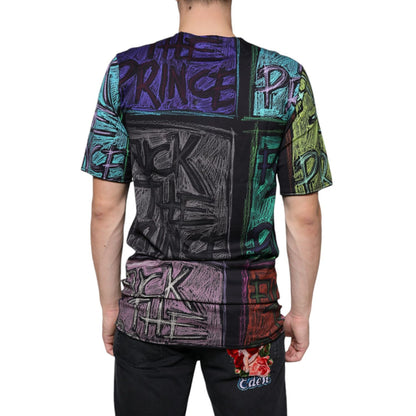 Dolce & Gabbana Multicolor Graphic Print Cotton T-shirt