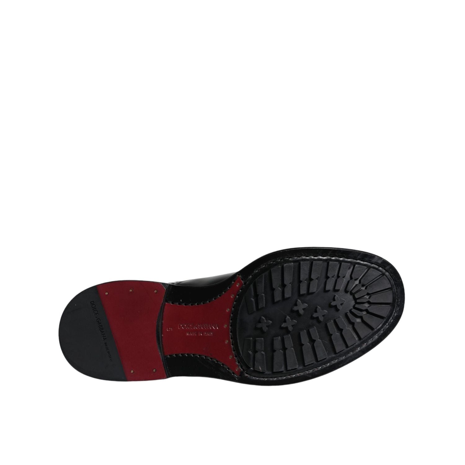 Dolce & Gabbana Black Leather Lace Up Mid Calf Boots Shoes