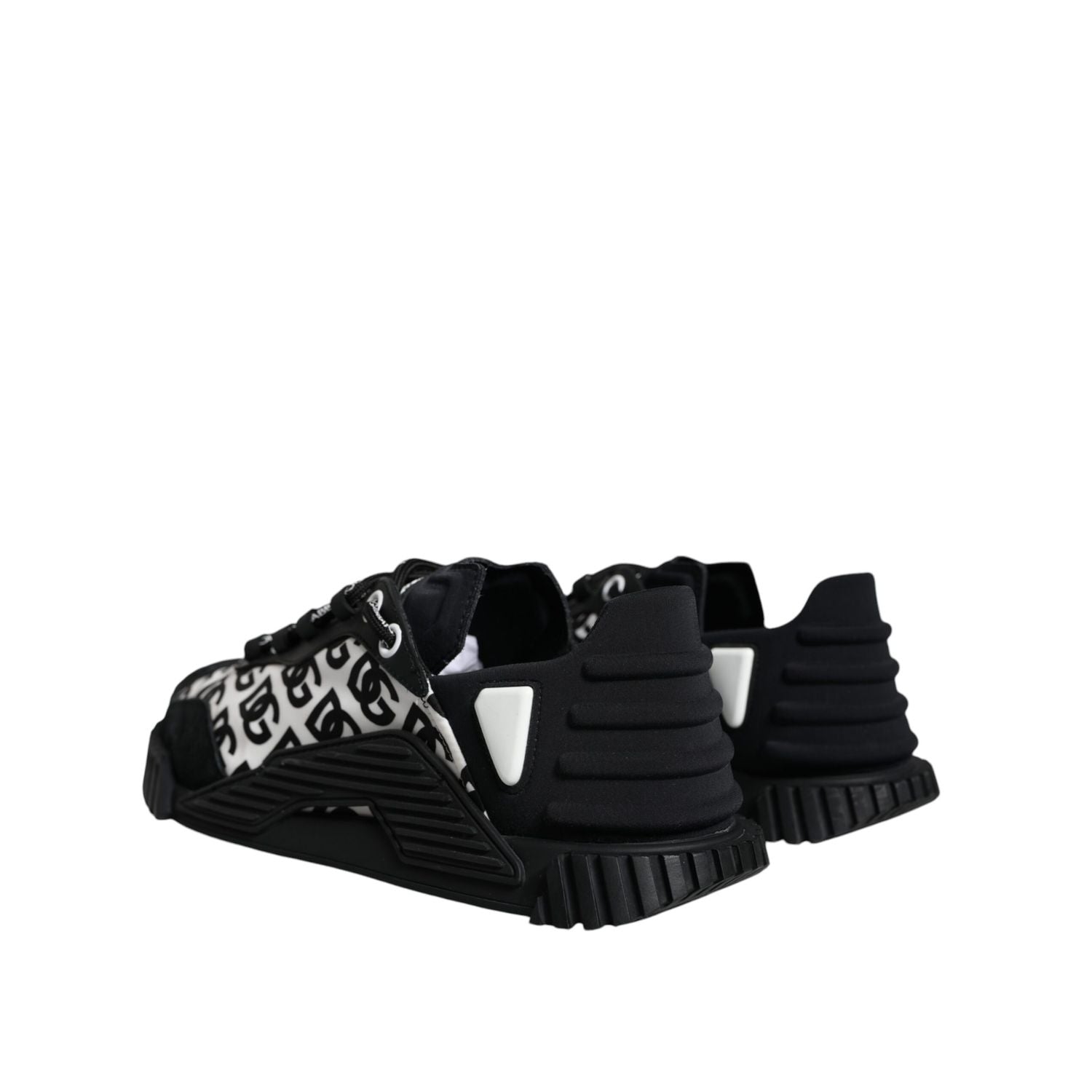 Dolce & Gabbana Black Logo Lace Up Low Top NS1 Sneakers Shoes