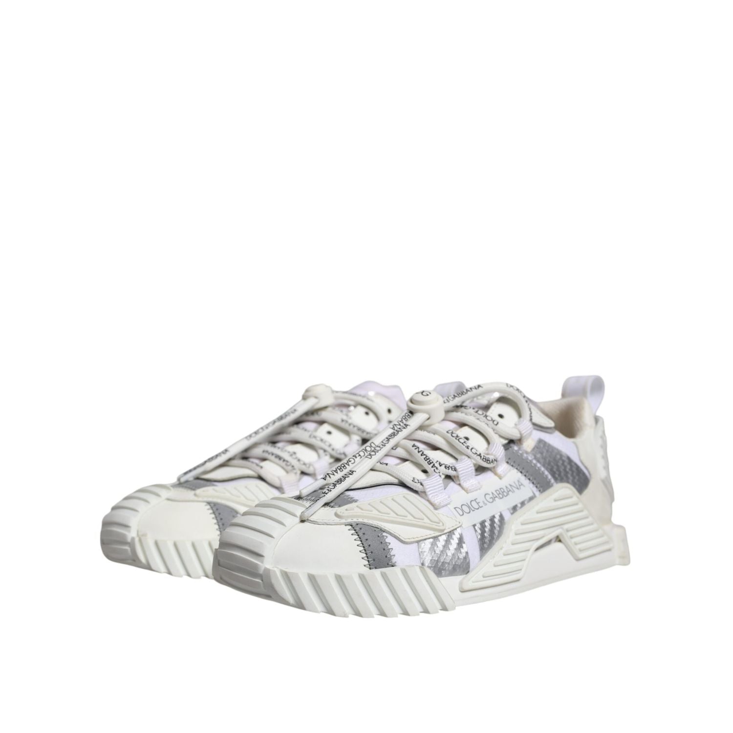 Dolce & Gabbana White Lace Up Low Top NS1 Sneakers Shoes