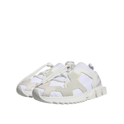 Dolce & Gabbana White Mesh Sorrento Trekking Sneakers Shoes