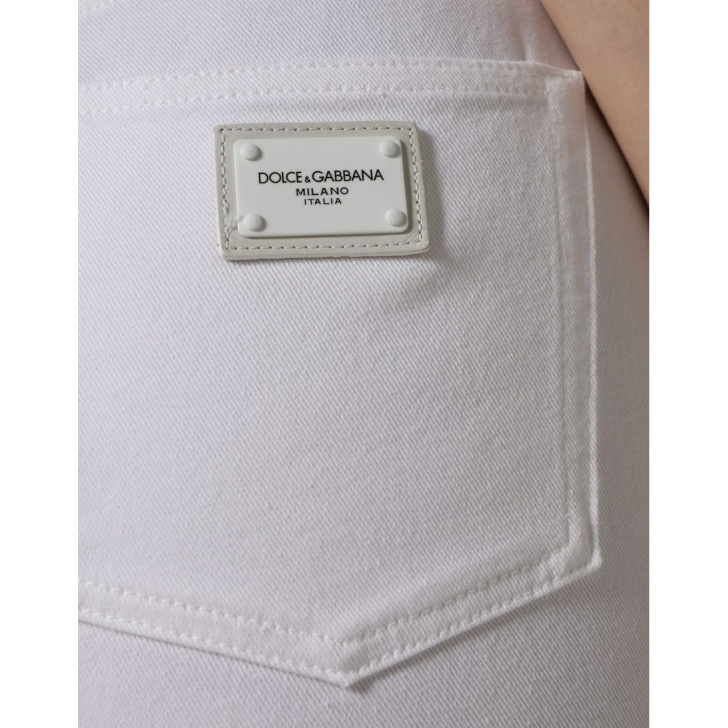 Dolce & Gabbana White Cotton Stretch AUDREY Skinny Jeans