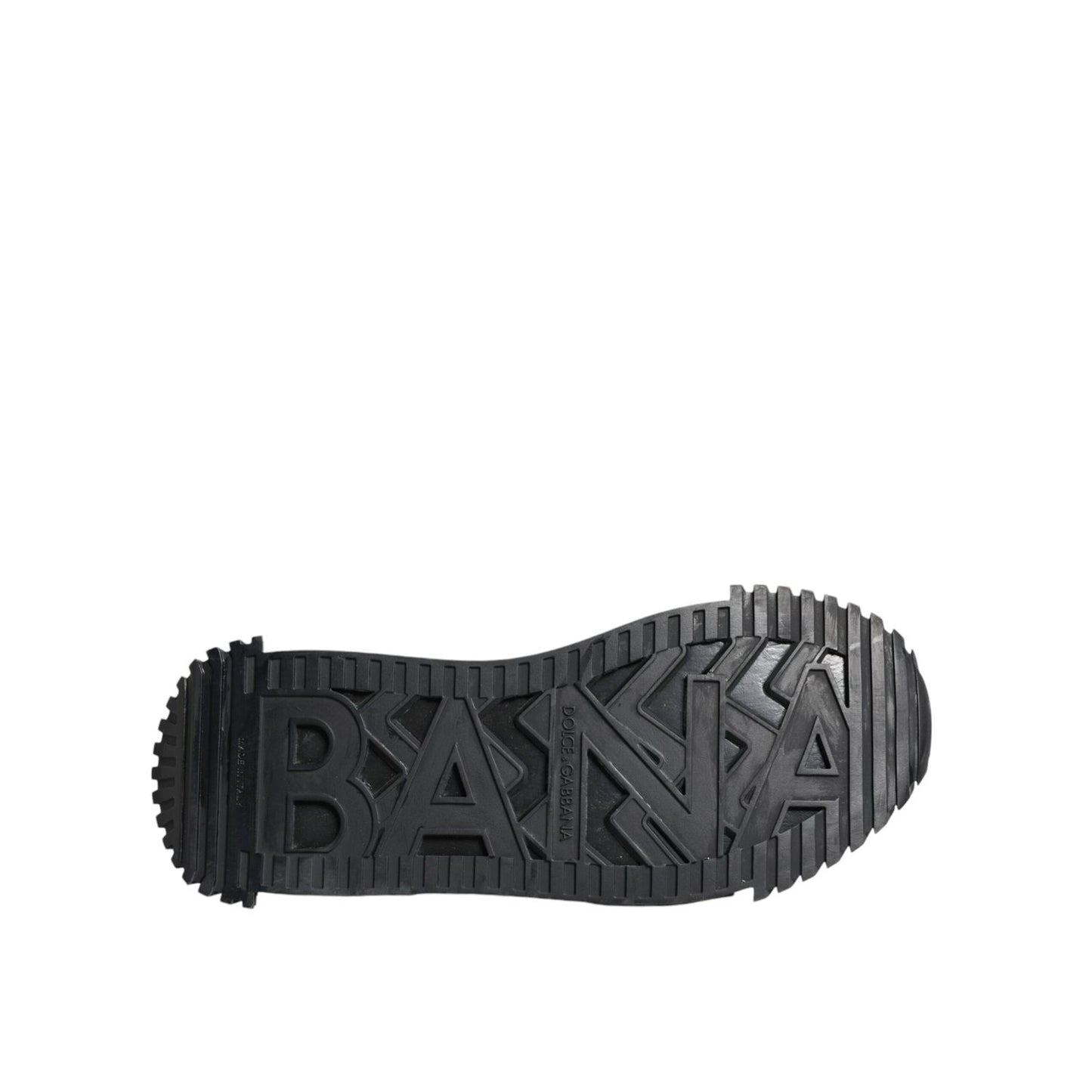 Dolce & Gabbana Black Logo Lace Up Low Top NS1 Sneakers Shoes