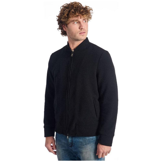 Roberto Pepe Luxury Black Wool Men Jacket