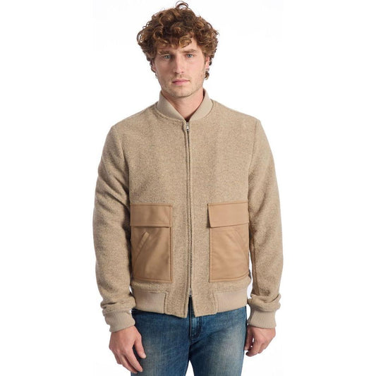 Roberto Pepe Luxury Beige Wool Men's Jacket