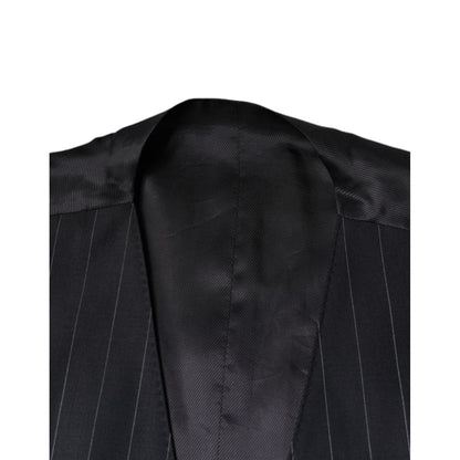 Dolce & Gabbana Black Leather Waistcoat Dress Formal Vest