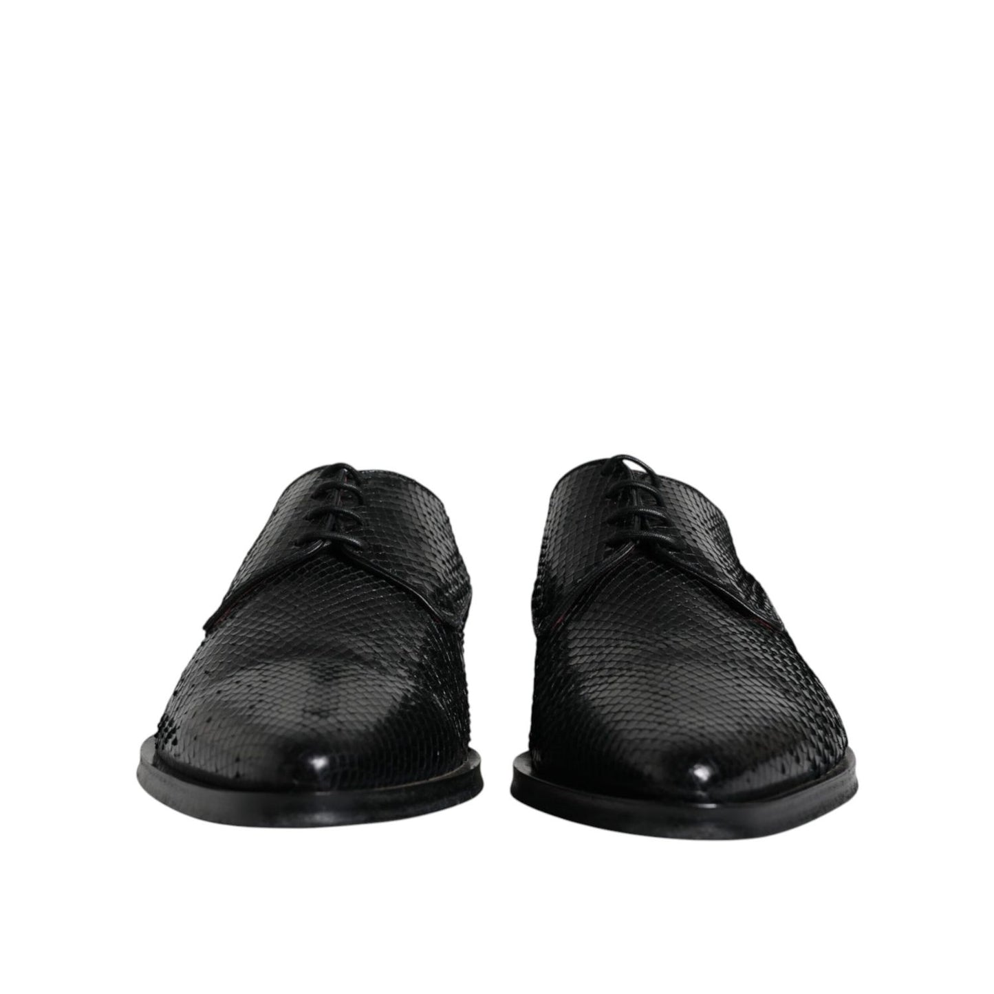 Dolce & Gabbana Black Leather Derby Formal Dress Shoes