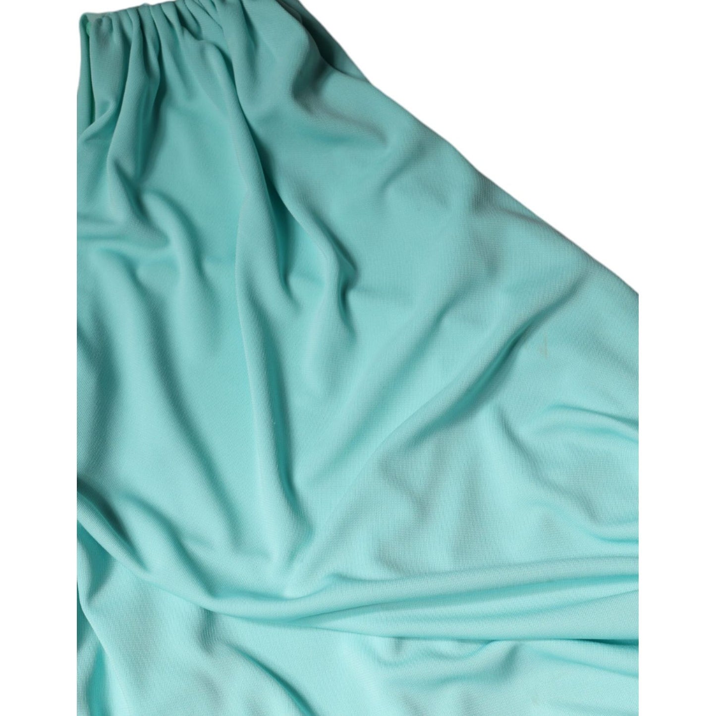 Christian Pellizzari Light Blue Jersey Long Drape One Shoulder Dress