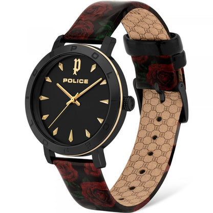 Police Red Stainless Steel Dress Watch