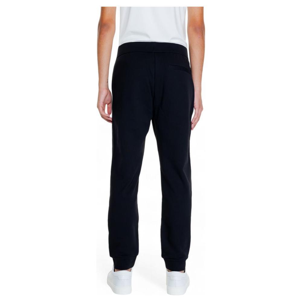 Armani Exchange Black Cotton Joggers (Workout Pants)